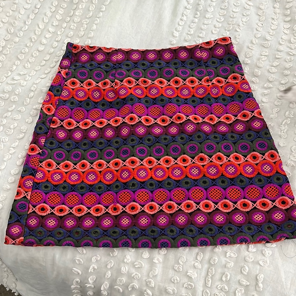 Anthropologie Embroidered Skirt